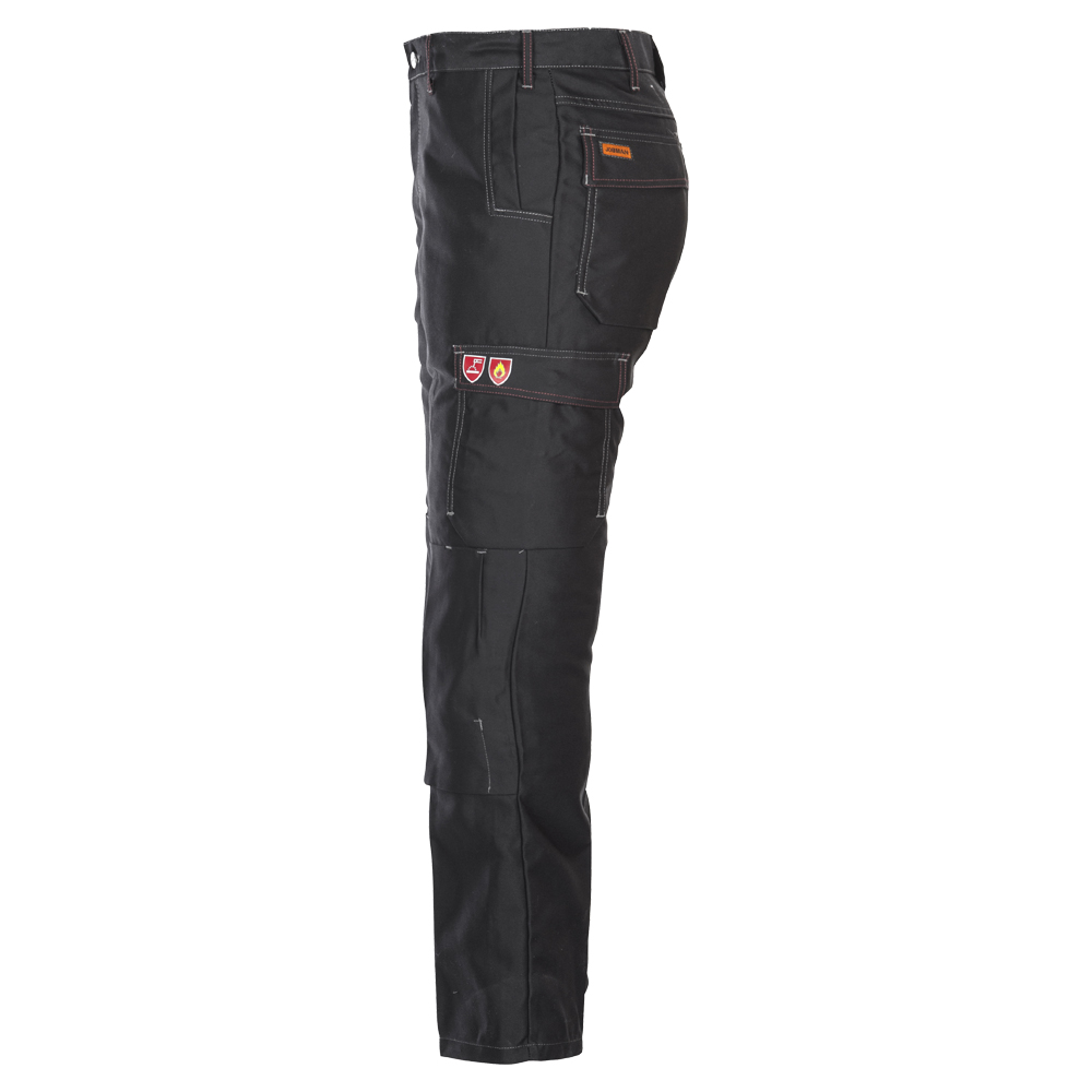 Pantalon Soudeur JOBMAN 100% Coton Retardateur de Flamme 350g (Noir) - 2