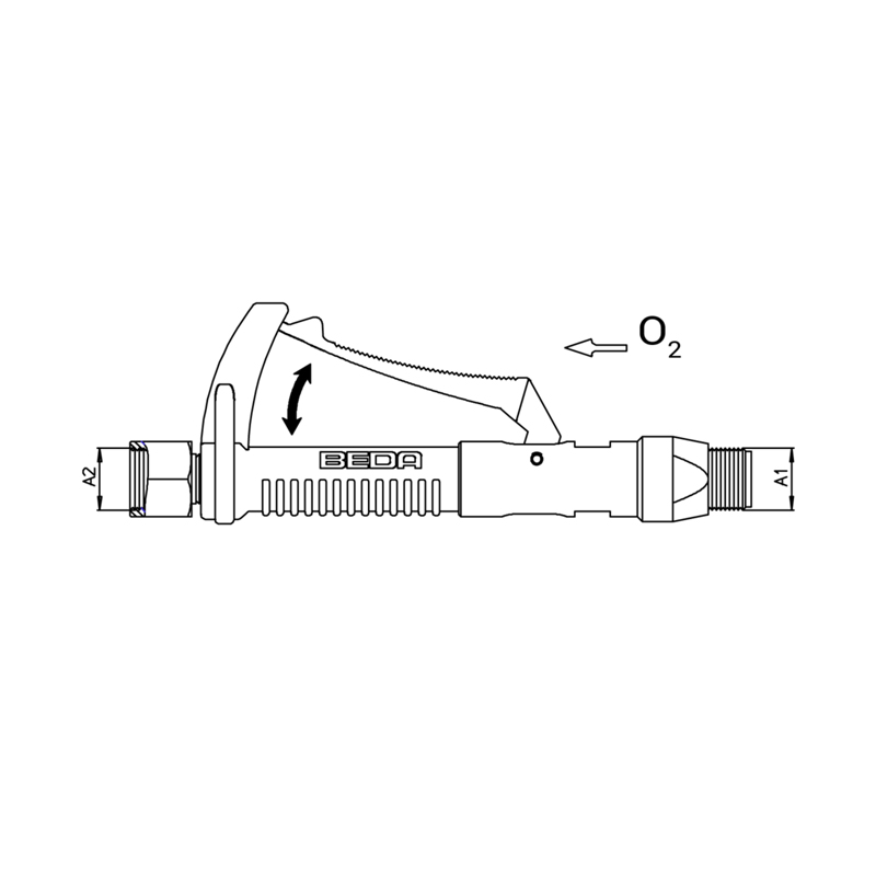 Robinet de porte-lances, fermeture rapide type Homme Mort - 1