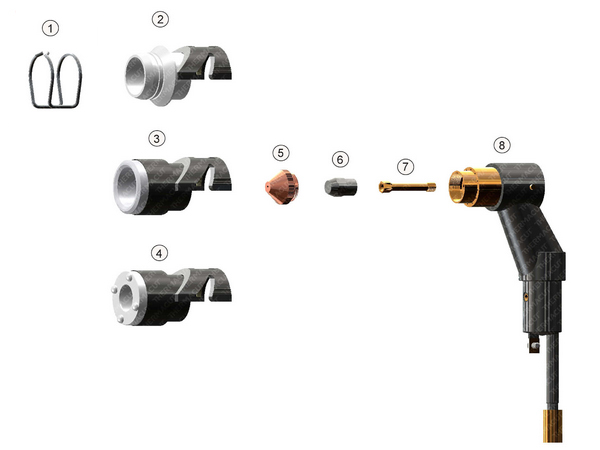 Corps de Torche Plasma SAF/COMMERCY CP40-CP100 - 1