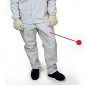 Pantalon de soudeur Cuir fleur de bovin (Gris) - 0