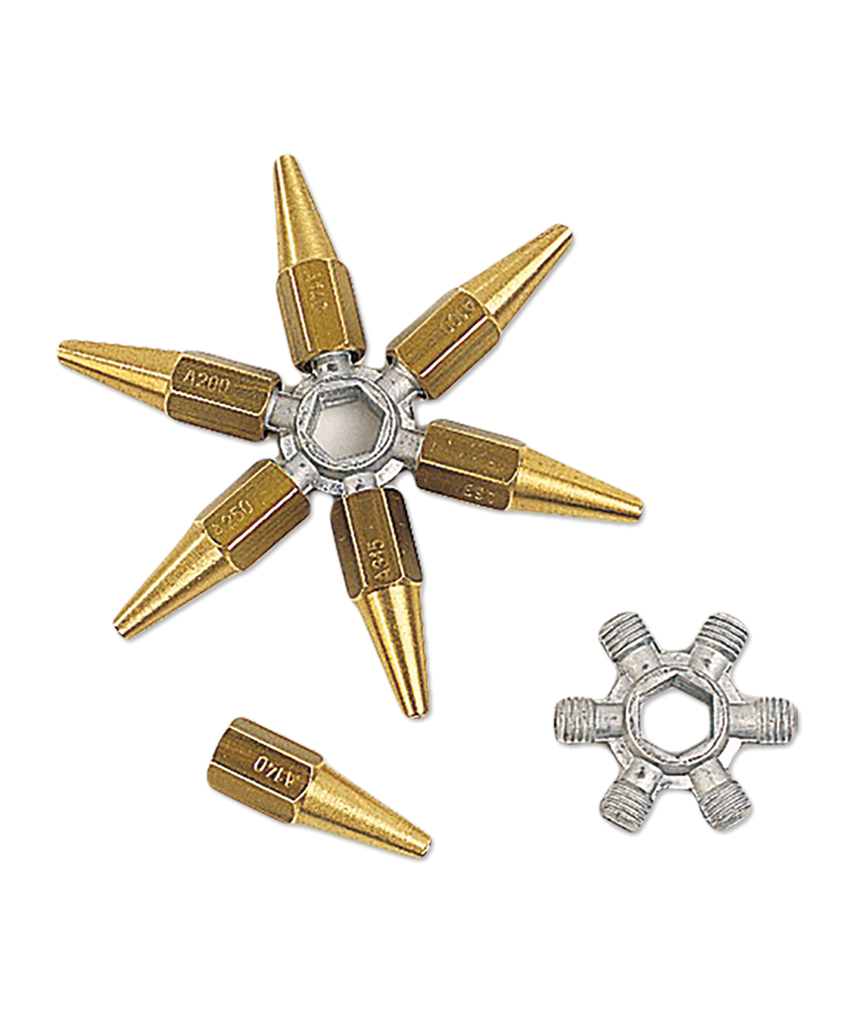 Clé porte-buses Chalumeau S0 avec 7 buses Acétylène - 0