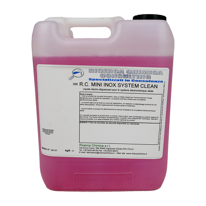 Electrolyte de dégraissage RC MINI INOX SYSTEM CLEAN (pour tampons) - 0