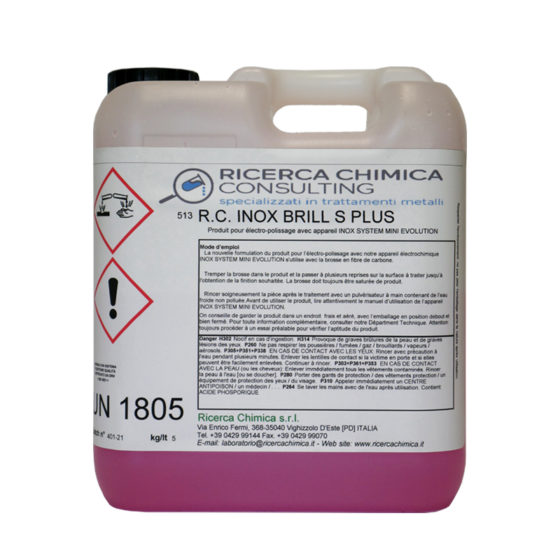 Electrolyte de polissage RC INOX BRILL S PLUS - 0