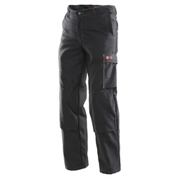 Pantalon Soudeur JOBMAN 100% Coton Retardateur de Flamme 350g (Noir)