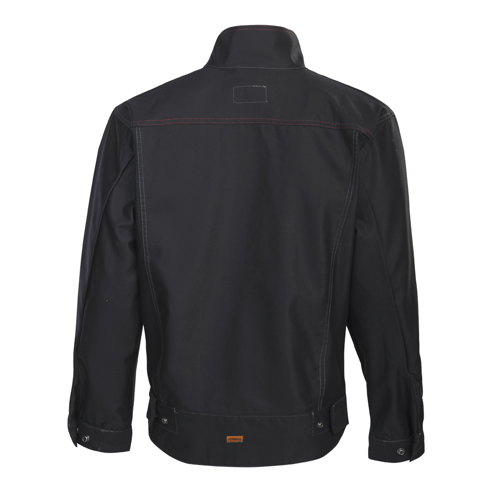 Veste Soudeur JOBMAN 100% Coton Retardateur de Flamme 350g (Noir) - 1