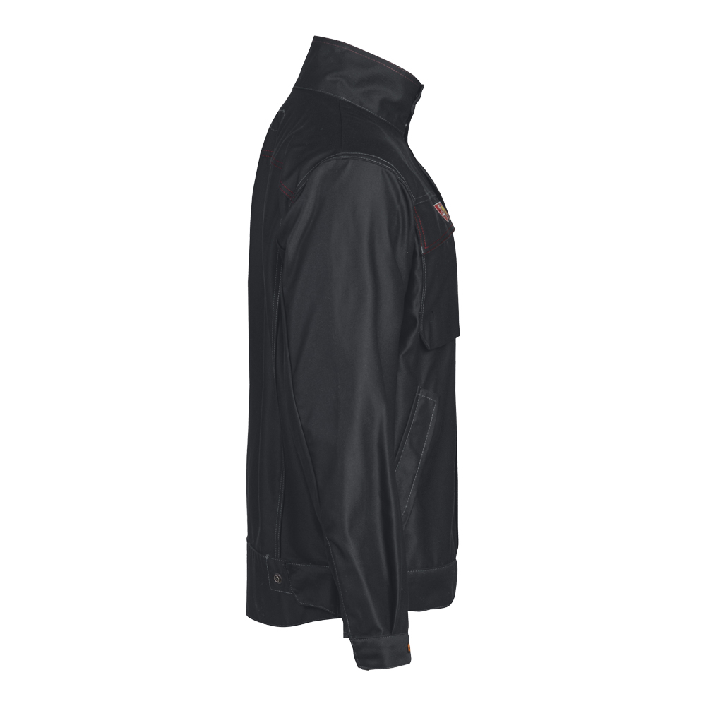 Veste Soudeur JOBMAN 100% Coton Retardateur de Flamme 350g (Noir) - 3