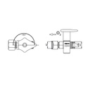 Robinet de porte-lances, gros débit, fermeture 1/2 de tour - 1