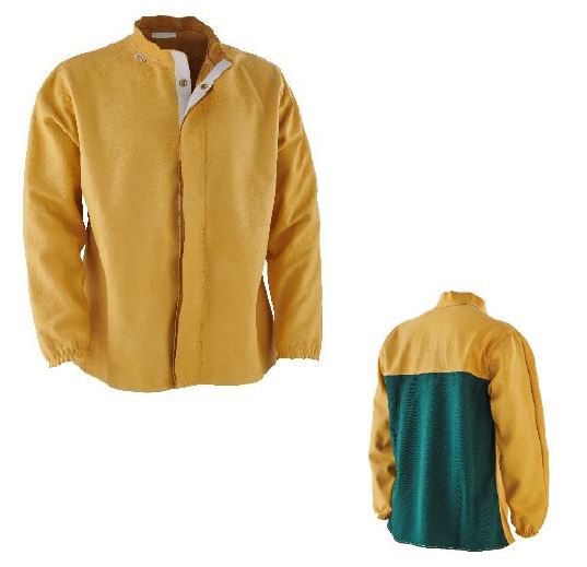 Veste de soudeur Cuir fleur de bovin avec Dos toile ignifugée - 0