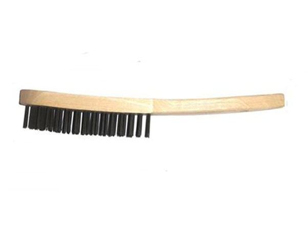 Brosse Acier 4 rangs, manche bois - 0