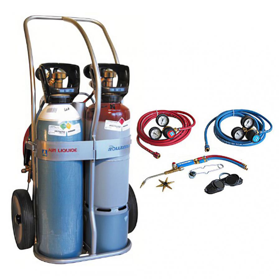 Poste Oxy-Acétylénique (Oxygène 2.3m³-Acétylène 1.6m³) + Equipement soudage - 0