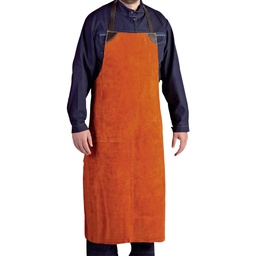 Tablier de soudeur Cuir croûte de bovin 110x70cm avec bretelles