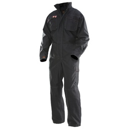 Combinaison Soudeur JOBMAN 100% Coton Retardateur de Flamme 350g (Noir)