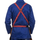 Tablier de soudeur Cuir croûte de bovin 91x60cm avec bretelles croisées - 1