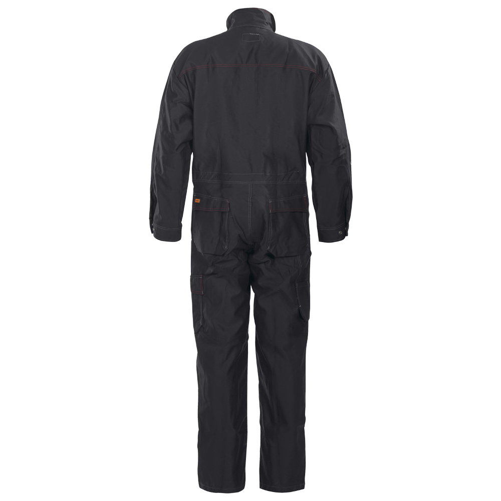 Combinaison Soudeur JOBMAN 100% Coton Retardateur de Flamme 350g (Noir) - 1