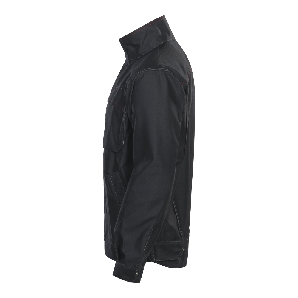 Veste Soudeur JOBMAN 100% Coton Retardateur de Flamme 350g (Noir) - 2