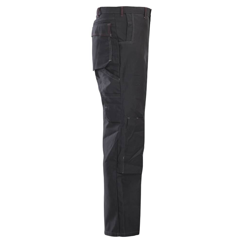 Pantalon Soudeur JOBMAN 100% Coton Retardateur de Flamme 350g (Noir) - 3
